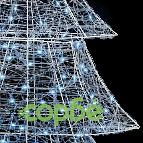 3D Коледно дърво с 240 LED диода студено бяло 180 см акрил ➤ топ цена ➤ sorbe.bg
