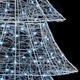 3D Коледно дърво с 240 LED диода студено бяло 180 см акрил
