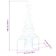 3D Коледно дърво с 240 LED диода студено бяло 180 см акрил