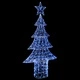 Коледно дърво 3D с 240 LED светлини синьо 180 см акрил
