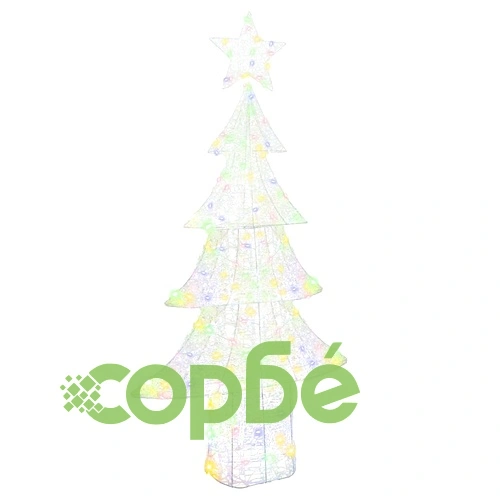 Коледна декорация с LED осветление многоцветна 180 см ➤ топ цена ➤ sorbe.bg