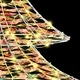 Коледно дърво с 120 LED светлини топло бяло 120 см PET материал