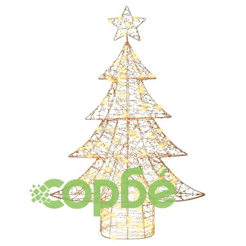3D Коледно дърво с LED осветление 120 светодиода PET 120 см Топло бяло ➤ топ цена ➤ sorbe.bg