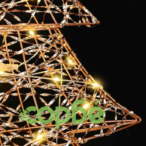 3D Коледно дърво с LED осветление 120 светодиода PET 120 см Топло бяло ➤ топ цена ➤ sorbe.bg