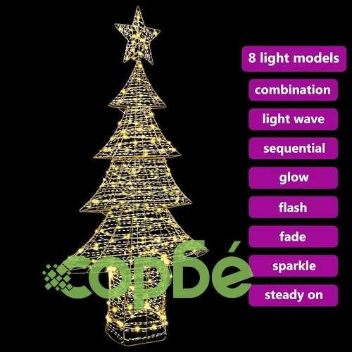 Коледно дърво с 240 LED светлини топло бяло 180 см PET материал ➤ топ цена ➤ sorbe.bg