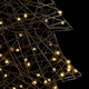 Коледно дърво с LED осветление 240 диода топло бяло 180 см от ратан