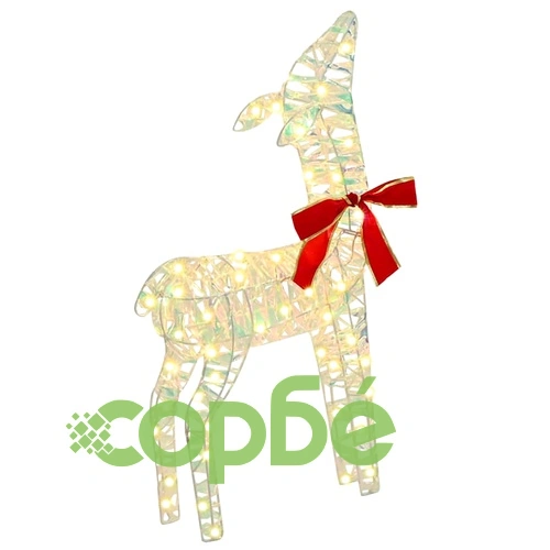 Коледен комплект от 3 светещи елена PET 67x26x127 см топло бяло LED USB ➤ топ цена ➤ sorbe.bg