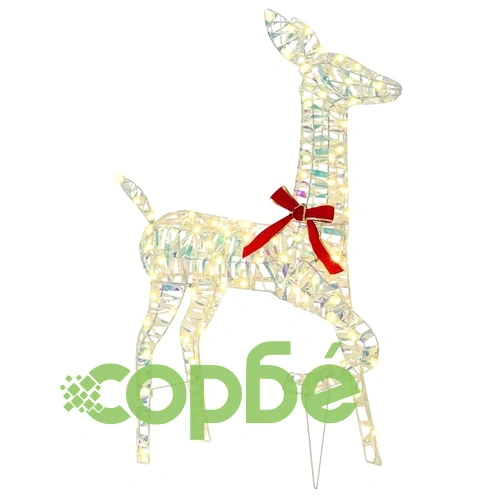Коледен комплект от 3 светещи елена PET 67x26x127 см топло бяло LED USB ➤ топ цена ➤ sorbe.bg