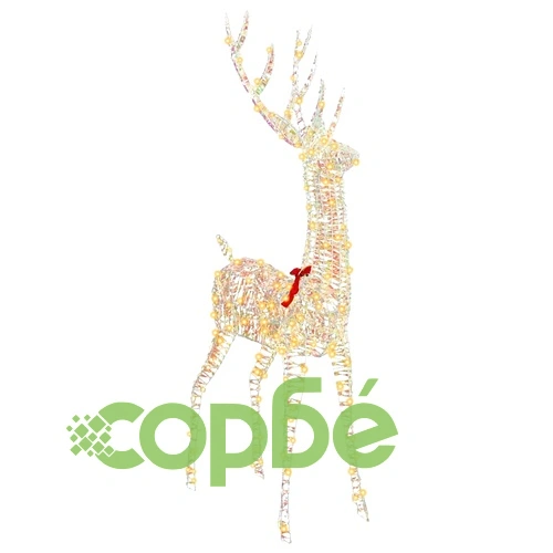 3D коледен елен с LED осветление PET 180 см топло бяло ➤ топ цена ➤ sorbe.bg