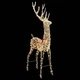 3D коледен елен с LED осветление PET 180 см топло бяло