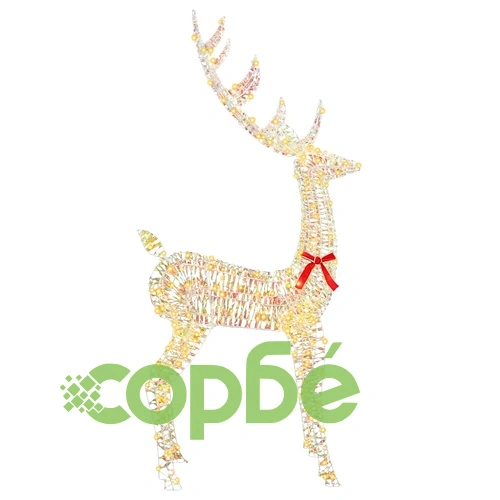 3D коледен елен с LED осветление PET 180 см топло бяло ➤ топ цена ➤ sorbe.bg