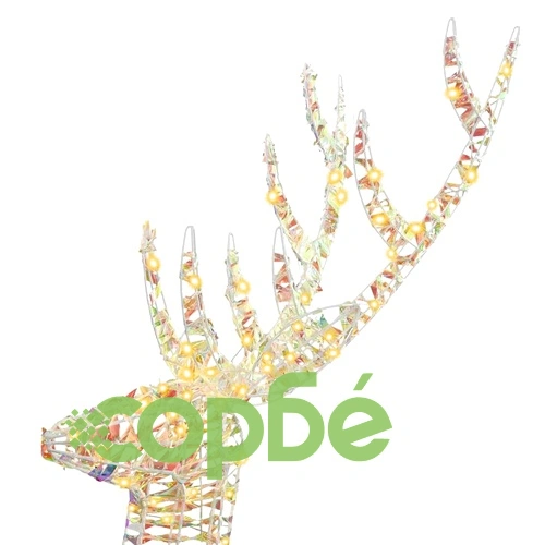 3D коледен елен с LED осветление PET 180 см топло бяло ➤ топ цена ➤ sorbe.bg