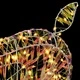 3D коледен елен с LED осветление PET 180 см топло бяло