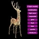 3D коледен елен с LED осветление PET 180 см топло бяло