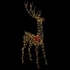 3D коледен елен от ратан 180 см с топло бяло LED осветление