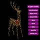 3D коледен елен от ратан 180 см с топло бяло LED осветление