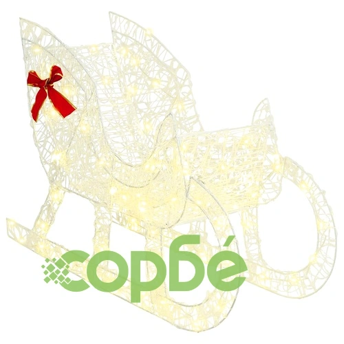 Коледна декорация елен с шейна LED светлини акрил 54x19x120 см ➤ топ цена ➤ sorbe.bg