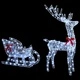 Коледна декорация Дядо Коледа с шейна LED осветление акрил 54x19x120 см