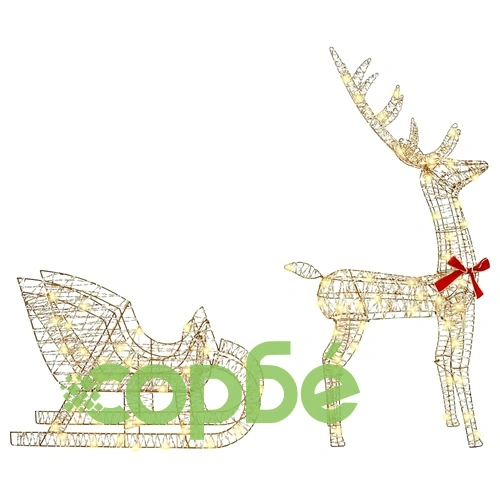Коледна декорация Дядо Коледа с шейна LED осветление PET 54x19x120 см ➤ топ цена ➤ sorbe.bg