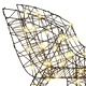 Коледна декорация Дядо Коледа с шейна от ратан 54x19x120 см топло бяло LED