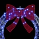Коледен венец с LED светлини 120 см синьо акрил