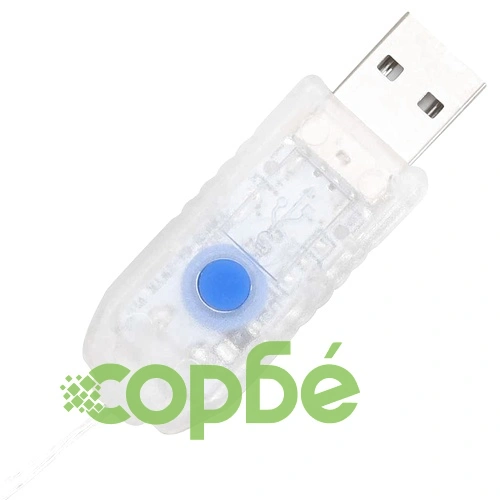 Коледен венец с LED светлини 120 см синьо акрил ➤ топ цена ➤ sorbe.bg