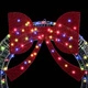 Коледен венец с LED лентисти светлини многоцветен 120 см акрил
