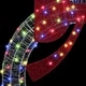 Коледен венец с LED лентисти светлини многоцветен 120 см акрил