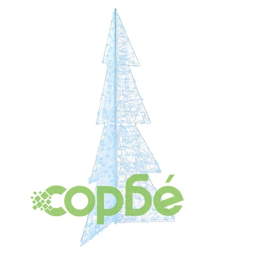 Коледно дърво с 240 LED светлини студено бяло 180 см акрил ➤ топ цена ➤ sorbe.bg