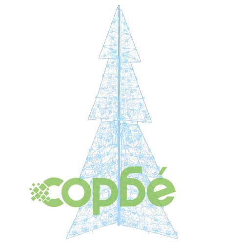 Коледно дърво с 240 LED светлини студено бяло 180 см акрил ➤ топ цена ➤ sorbe.bg