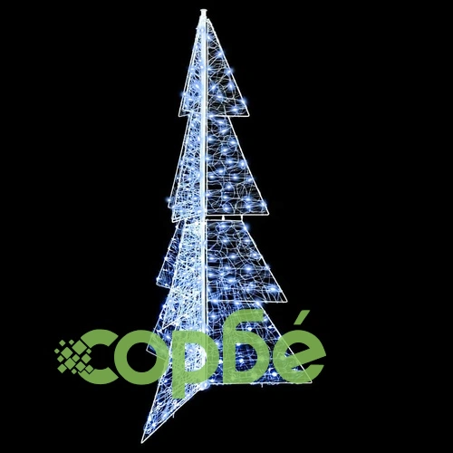 Коледно дърво с 240 LED светлини студено бяло 180 см акрил ➤ топ цена ➤ sorbe.bg