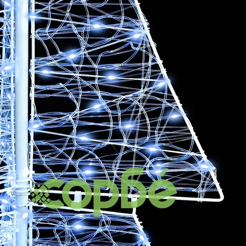 Коледно дърво с 240 LED светлини студено бяло 180 см акрил ➤ топ цена ➤ sorbe.bg