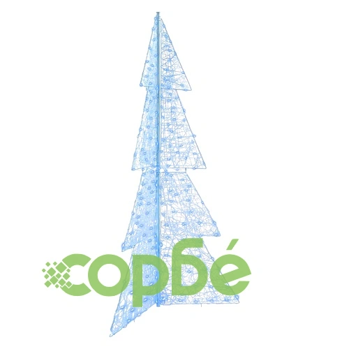 Коледно дърво от акрил с 240 LED светлини синьо 180 см ➤ топ цена ➤ sorbe.bg
