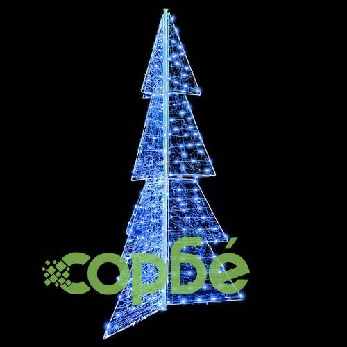 Коледно дърво от акрил с 240 LED светлини синьо 180 см ➤ топ цена ➤ sorbe.bg