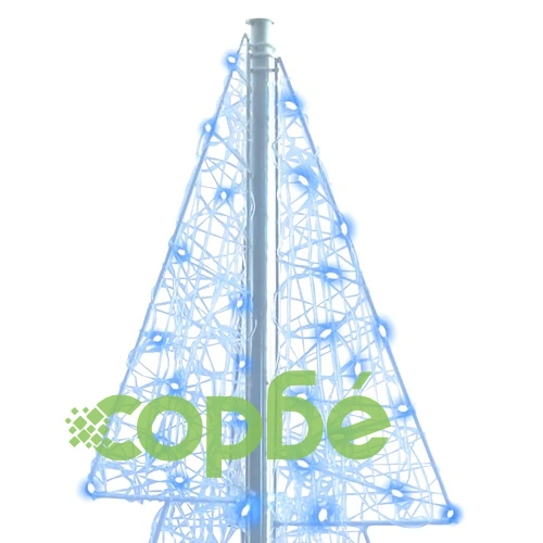 Коледно дърво от акрил с 240 LED светлини синьо 180 см ➤ топ цена ➤ sorbe.bg
