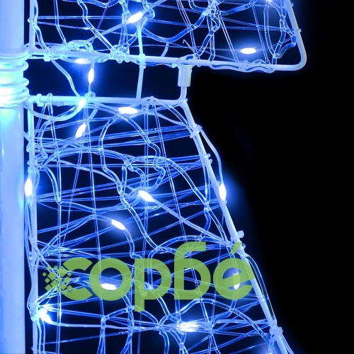 Коледно дърво от акрил с 240 LED светлини синьо 180 см ➤ топ цена ➤ sorbe.bg