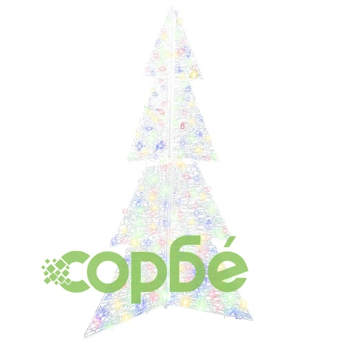 Коледно дърво с 240 LED светлини многоцветно 180 см акрил ➤ топ цена ➤ sorbe.bg