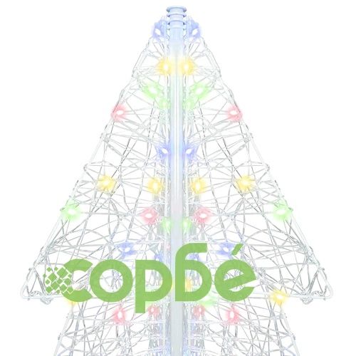 Коледно дърво с 240 LED светлини многоцветно 180 см акрил ➤ топ цена ➤ sorbe.bg