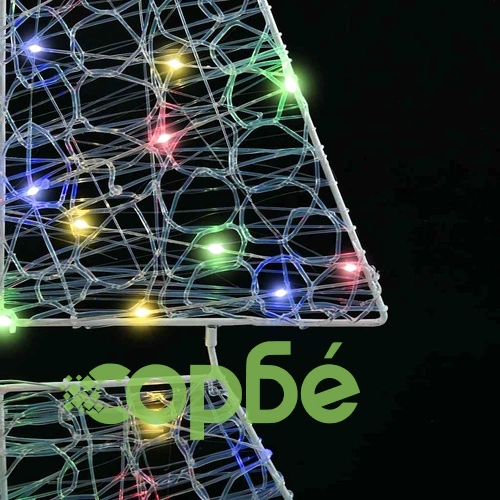 Коледно дърво с 240 LED светлини многоцветно 180 см акрил ➤ топ цена ➤ sorbe.bg