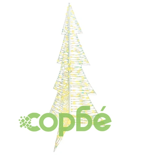 Коледно дърво с 240 LED светлини топло бяло 180 см PET ➤ топ цена ➤ sorbe.bg