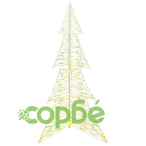 Коледно дърво с 240 LED светлини топло бяло 180 см PET ➤ топ цена ➤ sorbe.bg