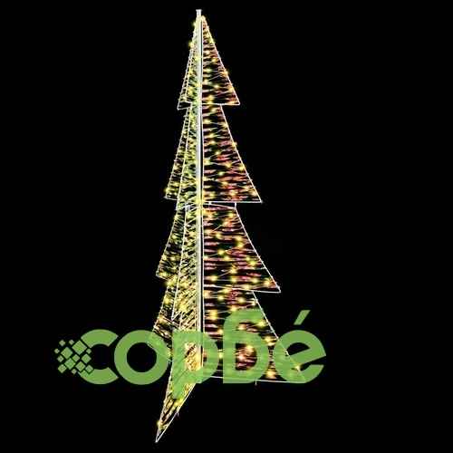 Коледно дърво с 240 LED светлини топло бяло 180 см PET ➤ топ цена ➤ sorbe.bg