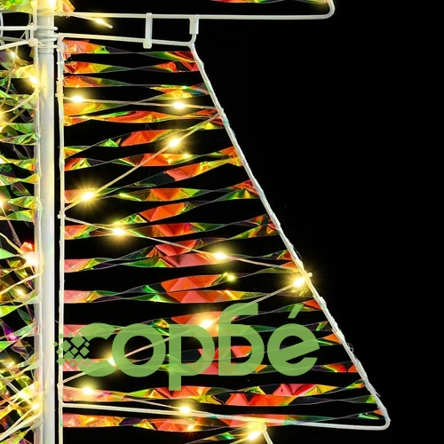 Коледно дърво с 240 LED светлини топло бяло 180 см PET ➤ топ цена ➤ sorbe.bg