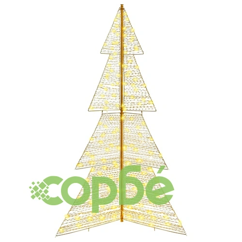 Коледно дърво с 240 LED диода топло бяло 180 см PET материал ➤ топ цена ➤ sorbe.bg