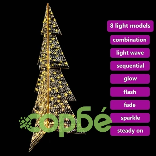 Коледно дърво с 240 LED диода топло бяло 180 см PET материал ➤ топ цена ➤ sorbe.bg