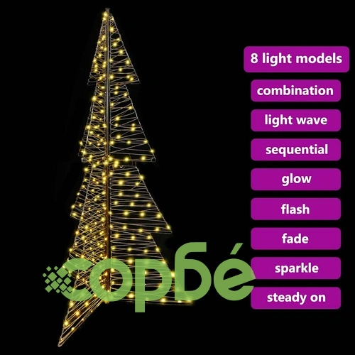 Коледно дърво от ратан с 240 LED светлини топло бяло 180 см ➤ топ цена ➤ sorbe.bg