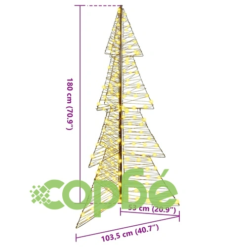 Коледно дърво от ратан с 240 LED светлини топло бяло 180 см ➤ топ цена ➤ sorbe.bg