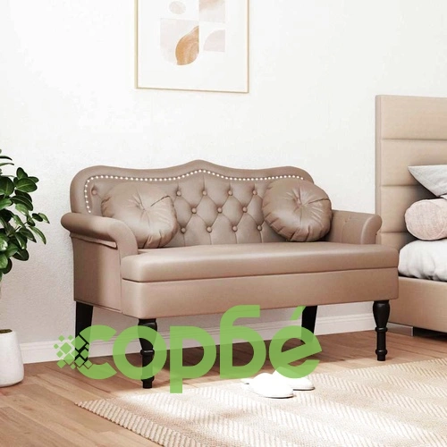 Пейка Честърфилд Капучино от Изкуствена Кожа 120,5 x 65 x 75 см ➤ топ цена ➤ sorbe.bg