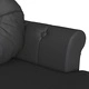 Пейка Честърфилд от Изкуствена Кожа, Черна, 120.5 x 65 x 75 см