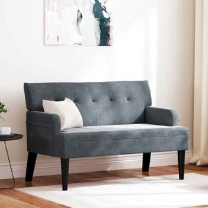Пейка Честърфилд Тъмносиво Кадифе 112 x 65,5 x 75 см
